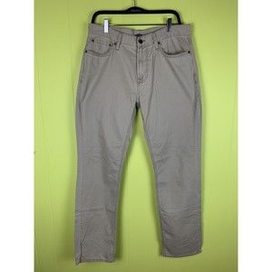 Old Navy Straight Denim Jeans Men's Sz 32X32 Light Khaki Medium Washed 5-Pocket